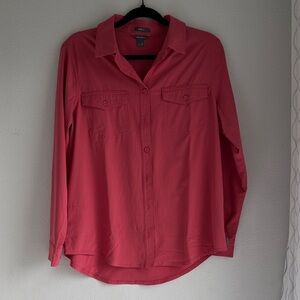 Eddie Bauer Women's Pink Button Down Shirt